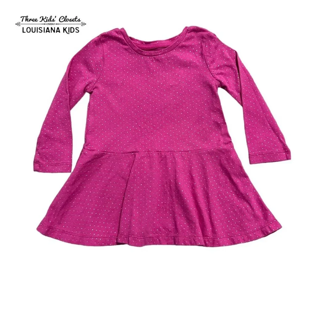 Baby Gap 12-18m Pink Metallic Dot Skater Dress